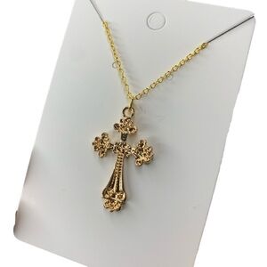 Gold cross necklace